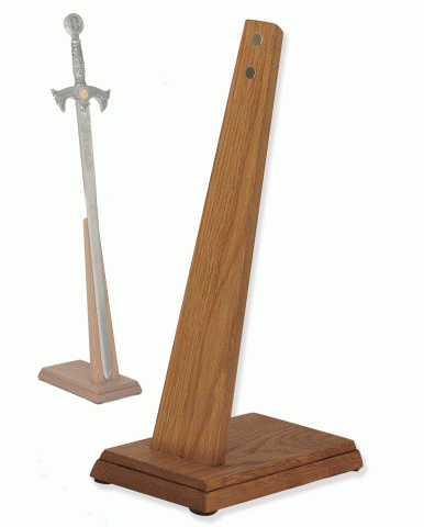 EXPOSITOR  SOBREMESA MADERA PARA ESPADAS 